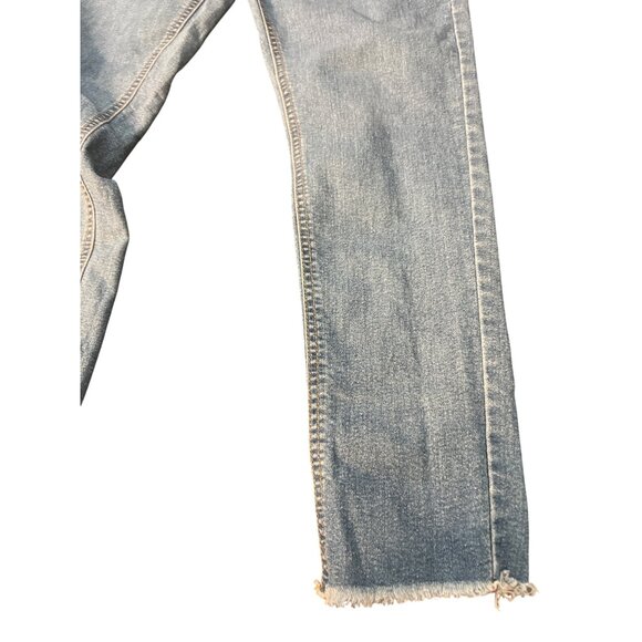 Tinseltown Skinny Jeans Light Blue Raw Hem Ankle Size 7/28 Womens Denim - Picture 2 of 6
